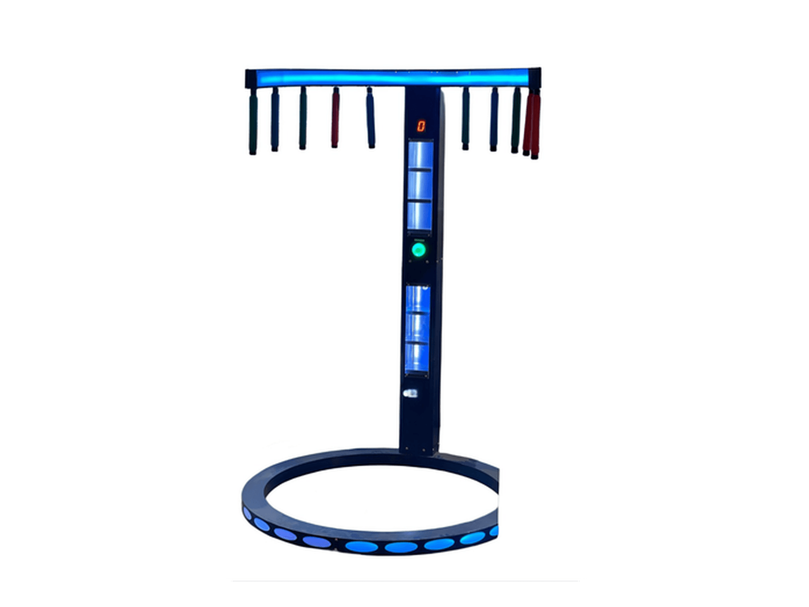 Black LED reaction ring game rental at a Houston corporate event