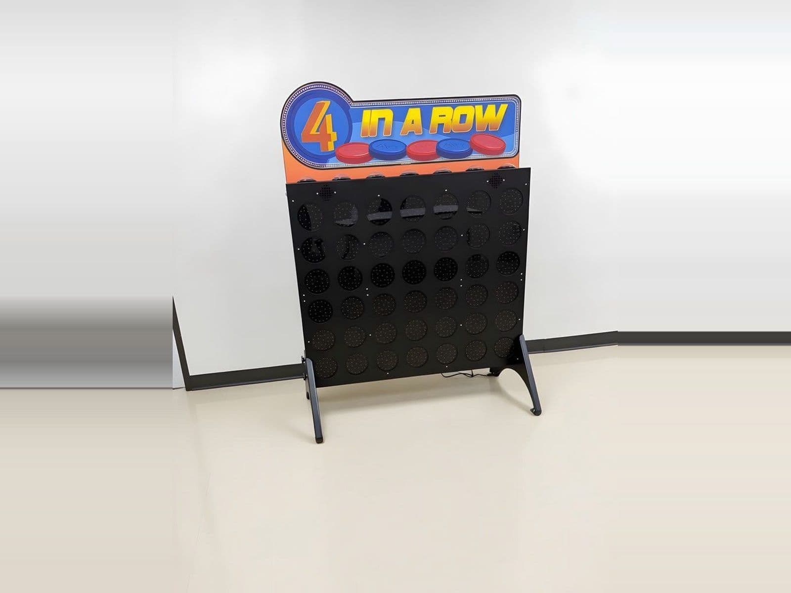 LED 4 in a row game with glowing board at a Texas brand activation