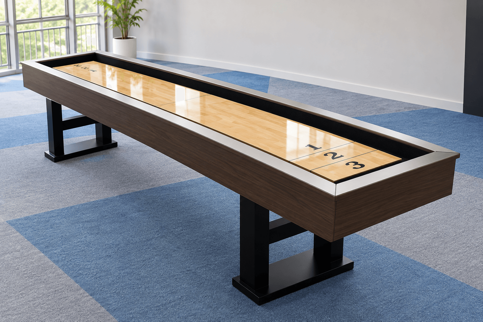 9 ft shuffleboard table rental in Houston for corporate events