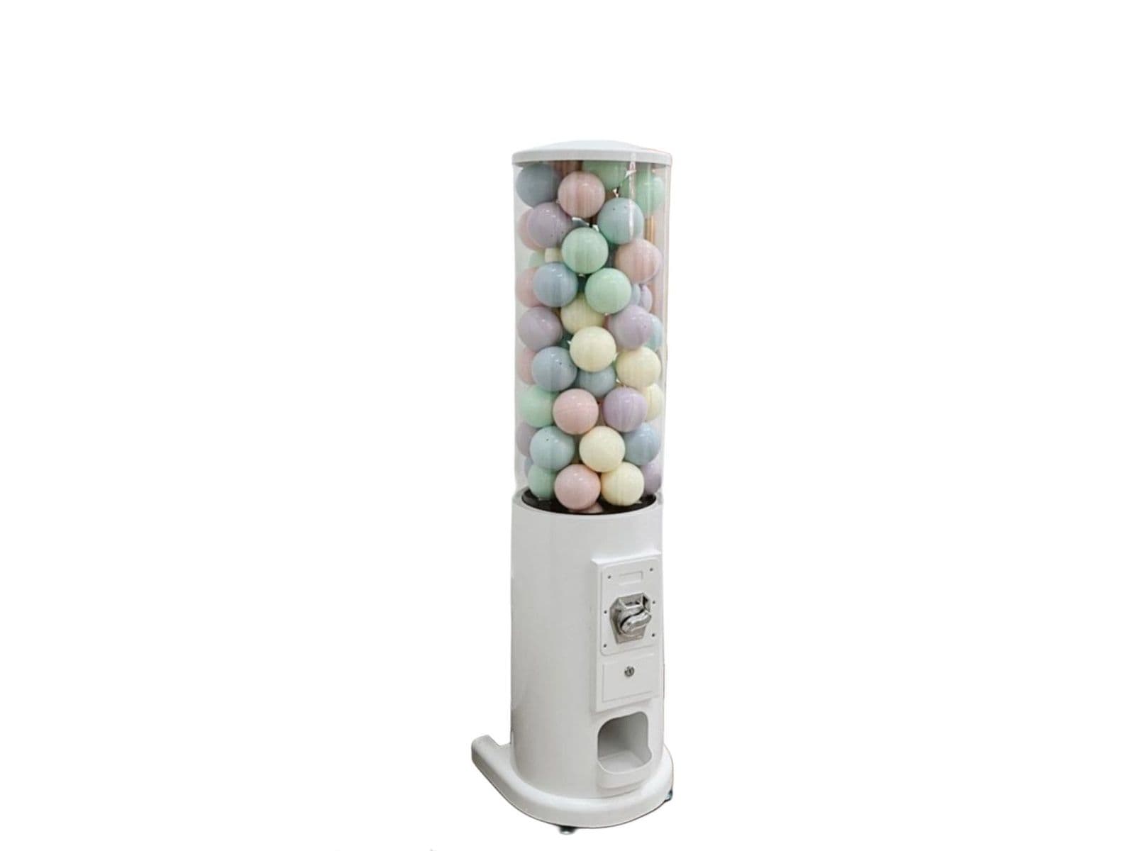 Tall gashapon capsule machine rental at a Houston brand activation