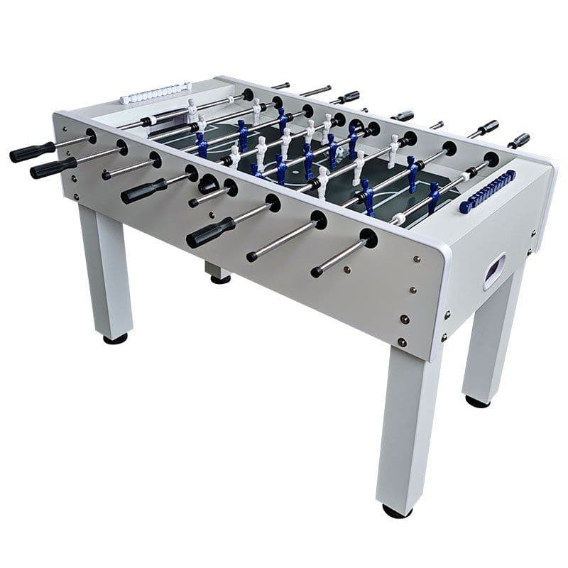 Modern white foosball table rental at a Houston corporate event