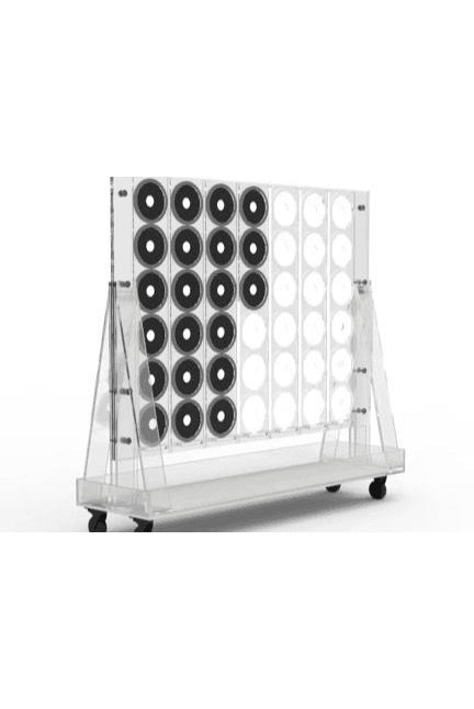 Giant acrylic 4 in a row game rental at a Houston corporate event
